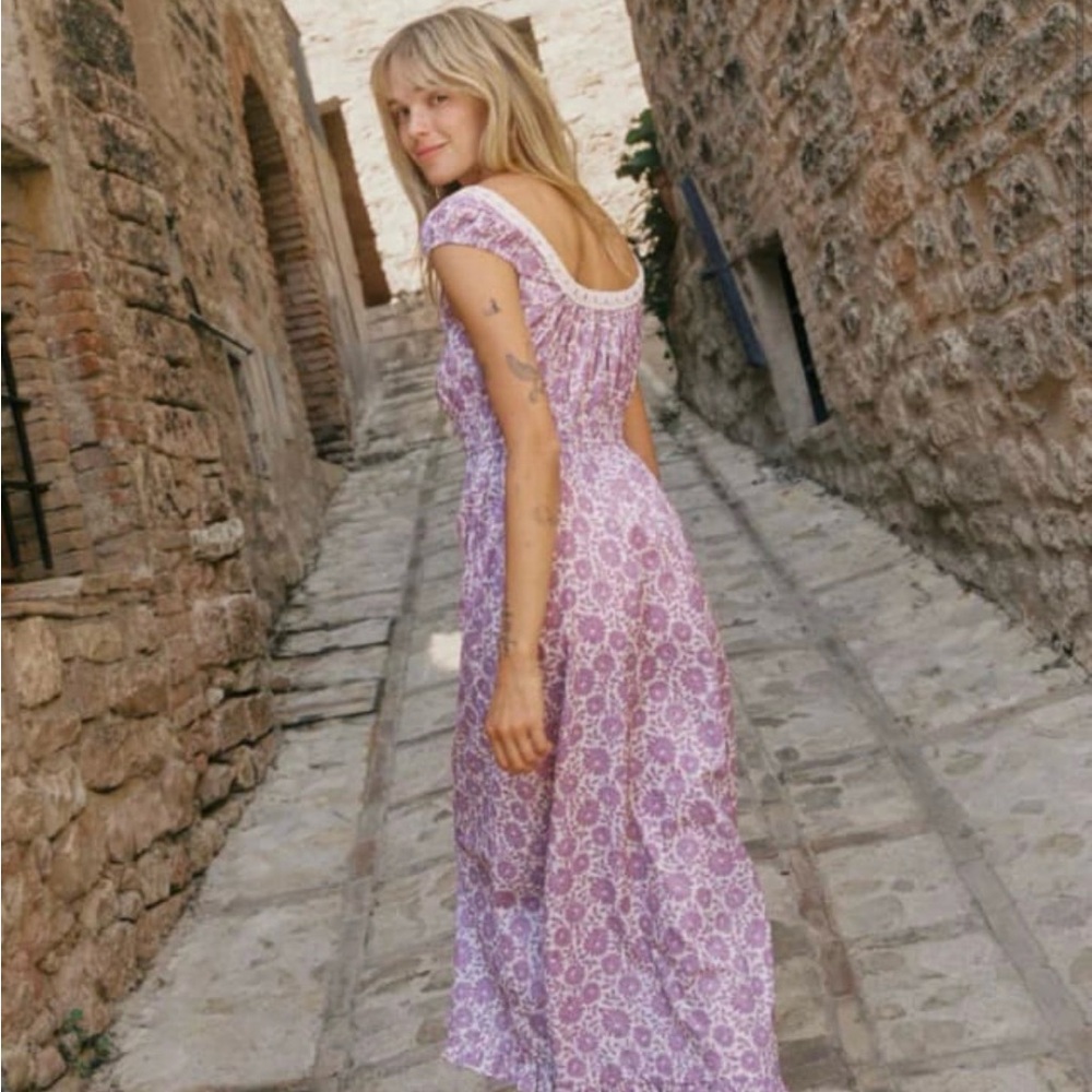 ISO Christy Dawn Kelly Lilac Fields Floral Maxi Dress